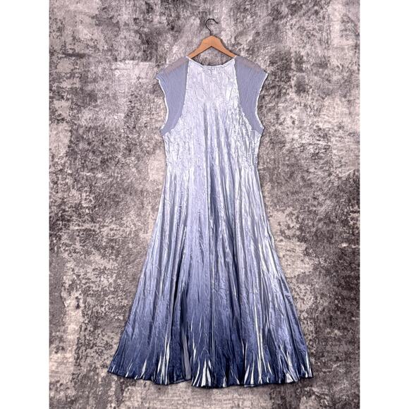 Komarov Dress 2X Womens Blue Gradient Charmeuse Midi / Maxi - Picture 3 of 8
